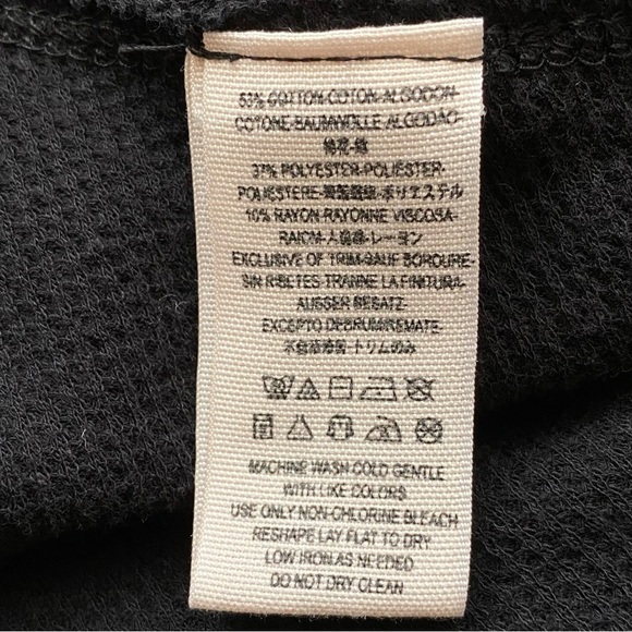 Free People We The Free Lightweight Ribbed Mock Neck Shark Bite Hem Top Small - Picture 7 of 9